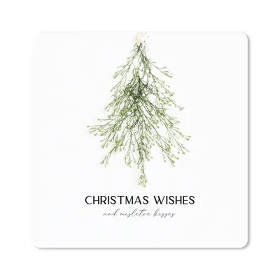 Produktbild von MuchoWow® Mauspad Mousepad Winter - Baum - Mistelzweig 30x30 cm - Mousepads - Maus Mat - Pad - Mausunterlage - Gaming