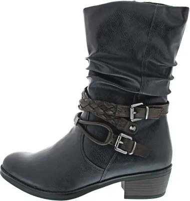 Produktbild von MARCO TOZZI Damen Stiefeletten mit Absatz mit Blockabsatz mit Reißverschluss, Bl
