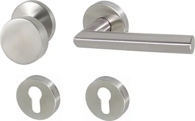 Produktbild von Edelstahl Türbeschlag TA-1206 R Wohn - PZ Türdrücker Türgriffe Türklinke