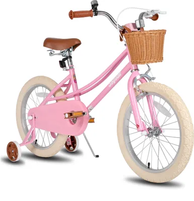 Produktbild von JOYSTAR 12/14/16/18/20 Mädchenfahrrad für 2-13 Jahre alte Kinder, 12" 14" 16" Kinderfahrrad mit Stützrädern & Korb, 20 Zoll mit Ständer, Rosa