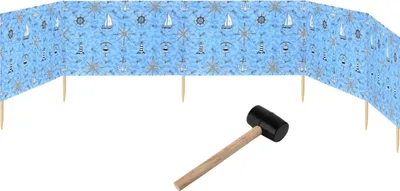 Produktbild von Garronda Strand Windschutz Sichtschutz 6m lang plus Gummihammer GAEX001 (Marine-64, 6 m)