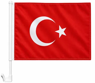 Produktbild von Autoflagge Türkei 30 x 40 cm – Auto Flagge mit Fensterhalterung, Autofahne, Fanfahne, Länderflagge für EM, WM, Autokorso & Events