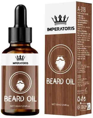 Productafbeelding van Imperatoris baardolie sandelhout 30 ml - met arganolie en jojobaolie - glazen flesje met pipet