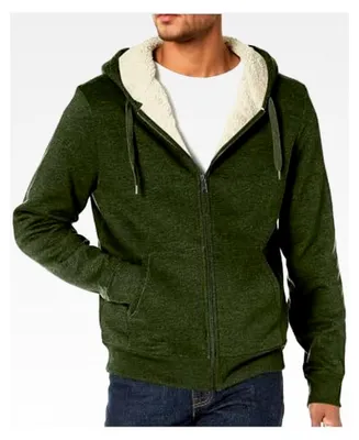 Produktbild von Herren Sweatjacke mit Kapuze Gefüttert Zip Hoodie aus Baumwolle