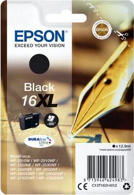 Image de Epson Pen and crossword Singlepack noir 16XL DURABrite Ultra Ink