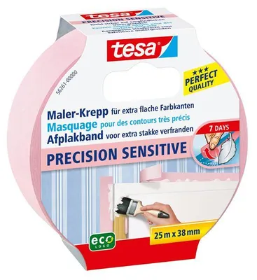 Immagine prodotto di nastro adesivo sensibile di precisione tesa Crepe Painter's Crepe, 38 mm x 25 m