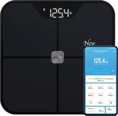 Produktbild von iHealth HS2SPRO Nexus Pro Drahtlose Körperanalysewaage, Schwarz