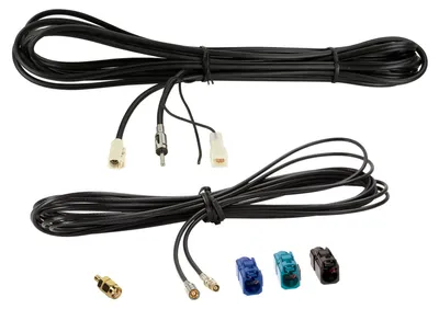 Image de Kit câble d'antenne Fakra(f)>DIN(m)/SMB(F)/SMA(m) FM/DAB+