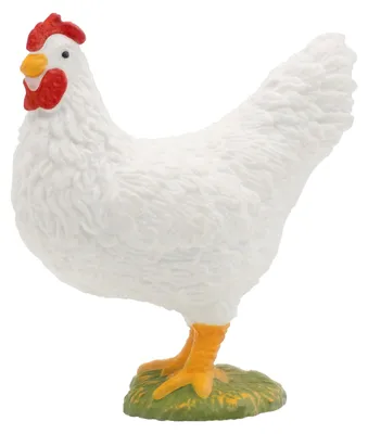 Produktbild von Bullyland 62314 - Spielfigur Huhn weiß, ca. 4,6 cm große Tierfigur, detailgetreu, PVC-frei, ideal als kleines Geschenk für Kinder ab 3 Jahren