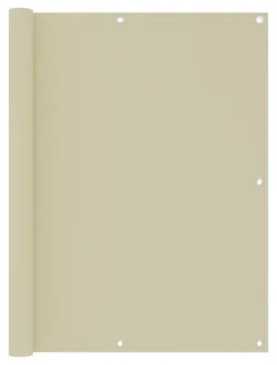 Produktbild von Balkon Sichtschutz Windschutz Sonnenschutz Zaunbespannung Balkonverkleidung aus Polyester für Terrasse Garten und Zaun Creme 75 x 600 cm