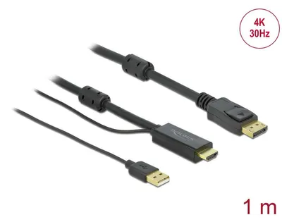 Productafbeelding van Delock video-/audiokabel - HDMI, USB (alleen voor stroomvoorziening)