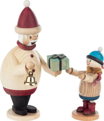 Produktbild von Räuchermann Weihnachtsmann mit Mäxchen Höhe 20cm NEU