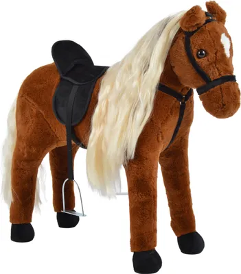 Produktbild von Pink Papaya Stehpferd zum draufsitzen | 75cm Spielpferd zum Reiten | Pferd zum Reiten für Kinder mit Sound | Sattel Pferd - Bella