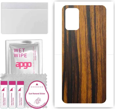 Produktbild von apgo Rückseite Schutzfolie, Skin, kompatibel mit Samsung Galaxy A03S, Hinten Displayschutzfolie aus Vinylfolie, kratzfest, einfache Montage - Tigerwood