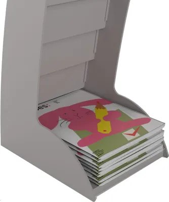 Produktbild von PAPERFLOW Prospektständer Courbo 8 Fächer schwarz
