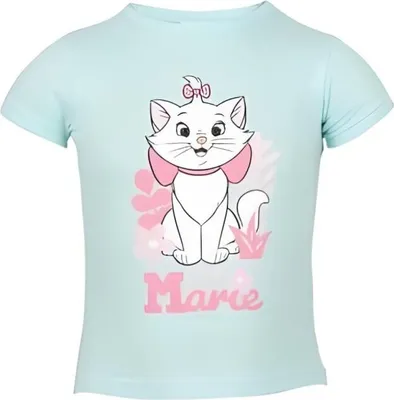 Produktbild von Disney T-Shirt Niedlicher Marie-Druck aus Aristocats 100 % Baumwolle 98/104 Blau
