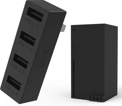 Obrázok produktu pre USB rozbočovač 2.0 pre konzoly Xbox Series X/S, vysokorýchlostný USB rozbočovač kompatibilný s konzolami Xbox Series X/S