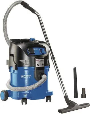 Immagine prodotto di Aspirapolvere industriale, 1500 W, con serbatoio da 30 litri e sistema di pulizia del filtro integrato, colore blu