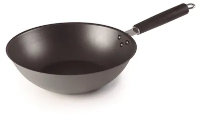 Stahl-Wok mit Antihaftbeschichtung, Ø 28 cm, schwarz