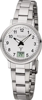 Produktbild von Regent Funkuhr mit Mineralglas Armbanduhr - deutsche Uhrenmarke Zeitlos und Modern