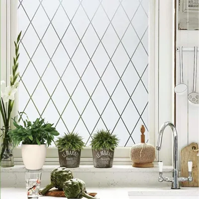 Produktbild von Fensterfolie 60x200 cm, Milchglas, selbstklebend, für Wohnzimmer