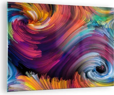 Produktbild von Bilder auf glas - Abstraktion modern - 70x50cm - Glasbilder - Wandbilder - Kunstdruck - zum Aufhängen bereit - Wanddekoration aus Glas - Glas Bilder - Wandbild auf Glas - Einteilig - GAA70x50-3796