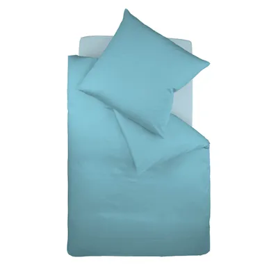 Produktbild von fleuresse Satin Bettwäsche Colours 155x200  cm +  80x80 cm Türkis