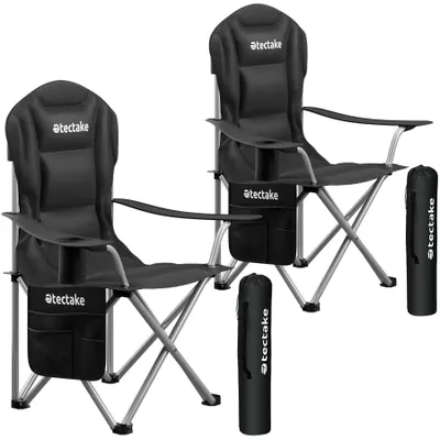 Image de Chaise de camping rembourrée pliable MTX - Lot de 2