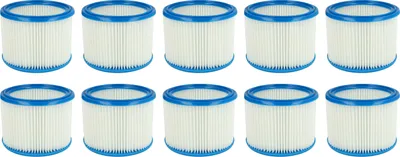 Produktbild von vhbw 10x Faltenfilter Ersatz für Makita P-70219, W11753 für Staubsauger - Patronenfilter Blau Weiß