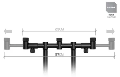 Obrázek produktu pro DELPHIN RPX / ProMAX BW FlexiMAG zadní držák prutů, pro 3 pruty, černý, 101006771