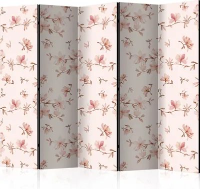 Produktbild von Akusticher Raumteiler Botanik Foto Paravent 225x172 cm beidseitig auf Vlies-Leinwand bedruckt Akustikschaum Trennwand Spanische Wand Sichtschutz Home Office Pflanzen Blumen b-C-0267-z-c