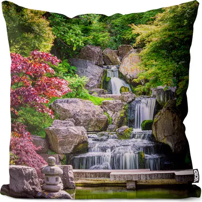 Produktbild von VOID Zen Garten Wasserfall Japan Kissenbezug Kissenhülle Polyester wasserfest Outdoor Indoor