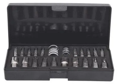 Produktbild von KS Tools 911.3120, Steckschlüssel-Satz, 22 Kopf/Köpfe, Stahl, DIN 3126, ISO 1173 - C 6,3, ISO 1173 - C 8, ISO 1173, 432 g