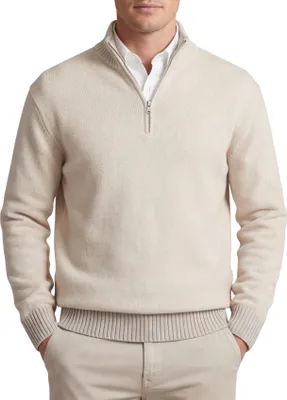 Produktbild von Boss Orange Half-Zip-Pullover cremefarben weich Wollmischung