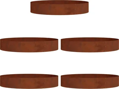 Obrázok produktu pre Krúžok na kvetináče 5 pcs Hnedá 120 x 120 x 20 cm