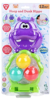 Produktbild von Playgo Badespielzeug-Set „Basketball-Flusspferd“ – 4-teilig