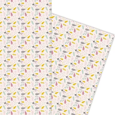 Produktbild von Gezeichnetes Weihnachts Geschenkpapier hell Farbe 1 - G5923, 32 x 48cm