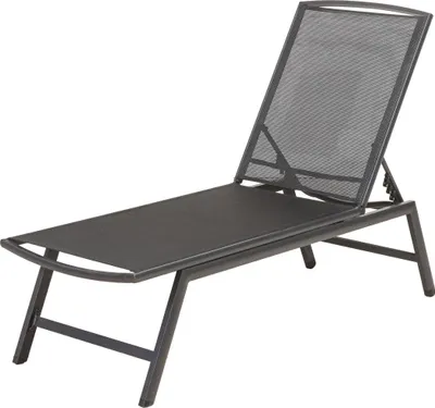 Produktbild von TrendLine Alu Sonnenliege Comfort Textilen Bespannung, schwarz