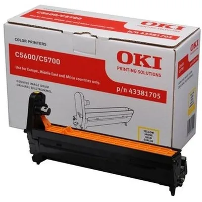 Produktbild von OKI 43381705, Original, OKI C5600, C5700, 20000 Seiten, Laserdrucken, Gelb, Gelb
