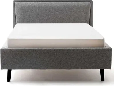 Produktbild von Doppelbett Estee 140x200 - grau/schwarz
