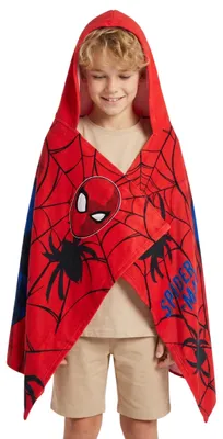 Produktbild von Marvel Spider-Man Kapuzen Handtuch für Jungen, Strandtuch, Poncho Badetuch, Kinder Schwimmhandtuch
