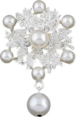 Produktbild von Breastpin Elegante, einfach passende Legierungs-Blumen-Kunstperlen-Frauen-Brosche für Verabredungen-5