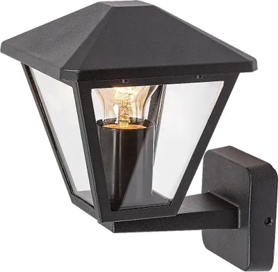 Produktbild von Rabalux PARAVENTO, Wandbeleuchtung für den Außenbereich, Schwarz, Aluminium, IP44, Eingang, Fassade, Garten, I