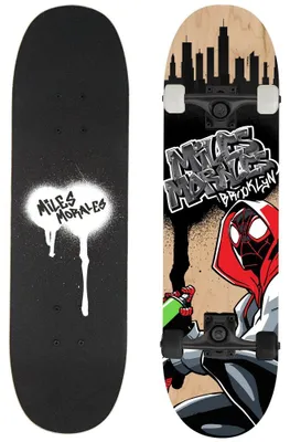 Produktbild von Großes Holz-Skateboard Spider-Man Miles Morales