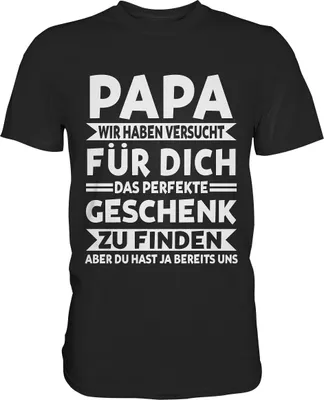 Produktbild von Papa Geschenk Vatertag Kinder Vater T-Shirt – Black / XL