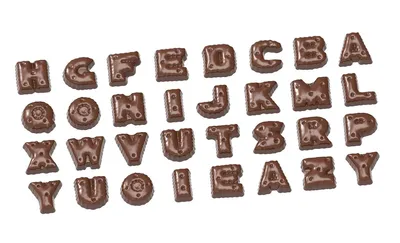 Produktbild von Schokoladenform Pralinenform ABC Nic-Nac Layout 4x8= 32 Mulden CHOCOLATE WORLD