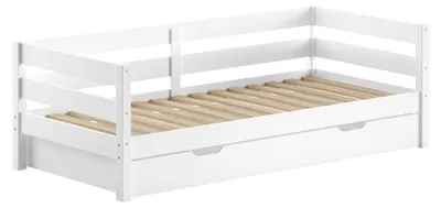 Produktbild von Kojenbett Kelda 90x200 mit Umrandung Kiefer Massivholz Weiß
