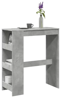 Immagine prodotto di Tavolino in cemento grigio con 3 ripiani, ideale per cucina e sala da pranzo