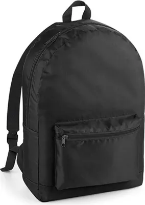 Produktbild von BagBase BG151 | Rucksack Packaway Backpack 31 x 45 x 16 cm - Farbe: Black/Black - Größe: 31 x 45 x 16 cm