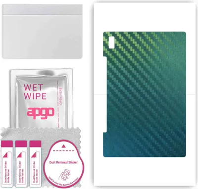 Produktbild von apgo Rückseite Schutzfolie, Skin, kompatibel mit Oukitel OKT1, Hinten Displayschutzfolie aus Vinylfolie, kratzfest, einfache Montage - Kohlenstoff-Chamäleon CAKA1